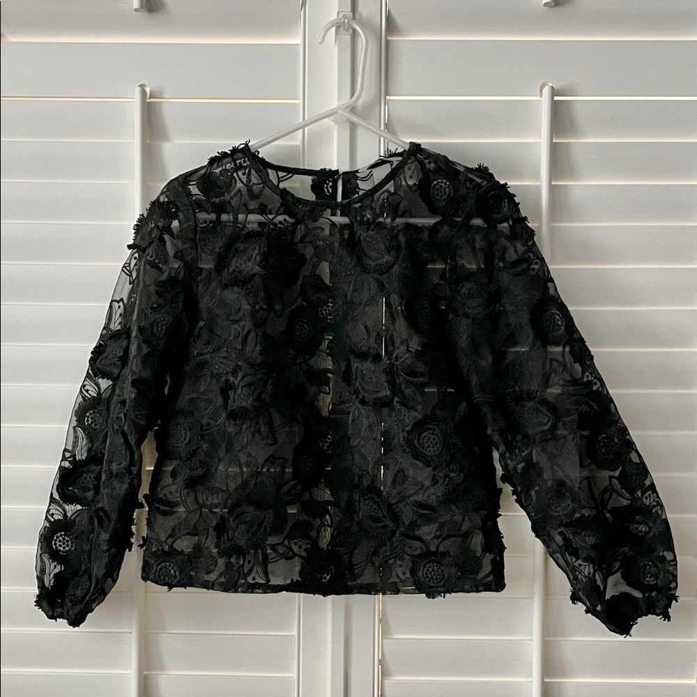 H & M Black Dressy Top